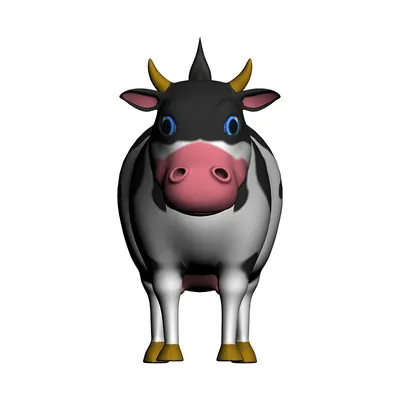 Милый мультфильм животных корова клипарт | Премиум векторы