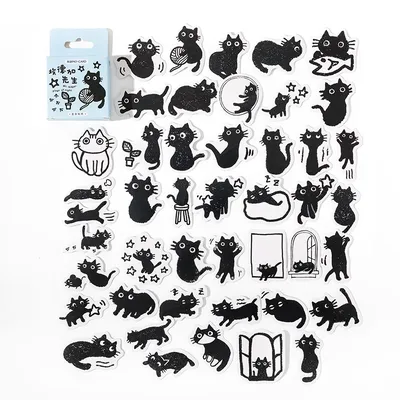 черно-белые кошки, иллюстрация векторных иконок. Иллюстрация вектора -  иллюстрации насчитывающей глаз, отечественно: 273878681