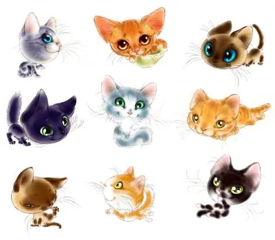Рисунки котиков и кошек для срисовки - красивые и прикольные
