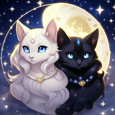 Сейлор Мун, черная кошка Луна, …» — создано в Шедевруме