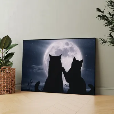 кошка сидит на мультипликаторе луны Иллюстрация вектора - иллюстрации  насчитывающей конструкция, схематическо: 253967192