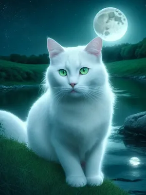 Кулон со стразами Кошка и луна, цвет светлое золото ALKS0127 10008040