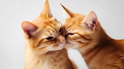 Два милых котика целуются» — создано в Шедевруме