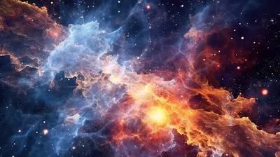 Фотография Планеты Туманности в космосе Космос 3D Графика
