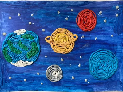 Поделки из пластилина для детей на тему «Космос»