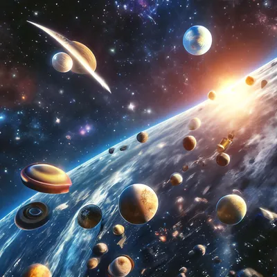Галактические планеты вселенна, космос…» — создано в Шедевруме