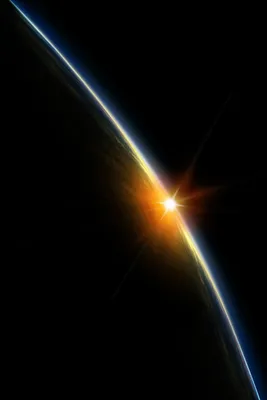 Восход солнца из космоса - обои для Iphone | Фото обои для Iphone
