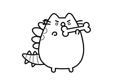 Котик Пушин с рогом единорога, с …» — создано в Шедевруме