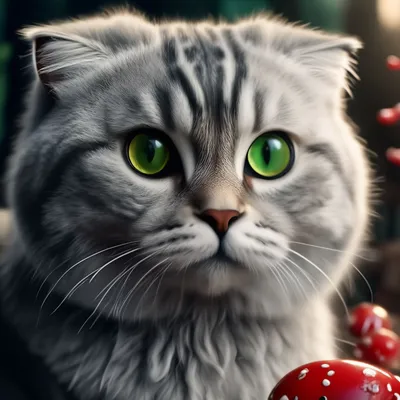 Шотладский вислоухий кот, фруктовый л…» — создано в Шедевруме