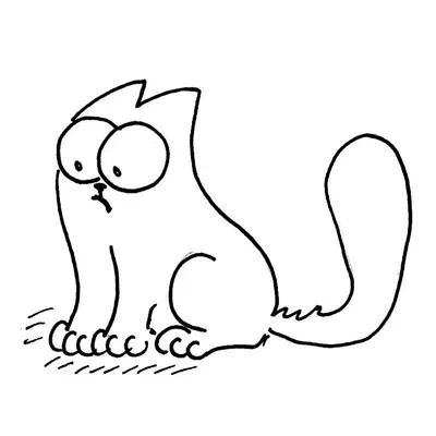Рисунки котов для срисовки легкие 10 лет (28 шт)