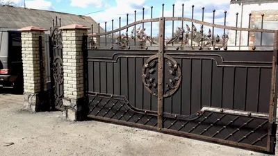 Эскизы кованых ворот с калиткой (ID#205293543), купить на Prom.ua