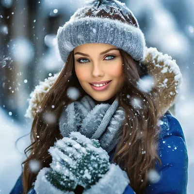Красивая девушка зимой стоковое фото ©xload 67742523
