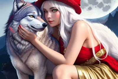 Картинки красная шапочка и серый волк