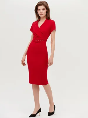Вечернее платье миди в бельевом стиле красного цвета Джема 51289 ᐅ купить в  Itelle