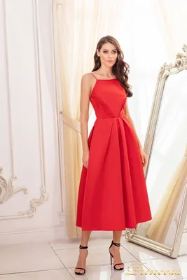 Красное платье миди приталенного кроя с ремнём 1153222569-77 - купить в  интернет-магазине LOVE REPUBLIC по цене: 4 099 ₽