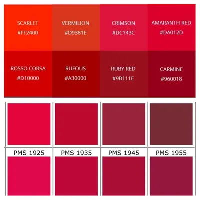 Как правильно сочетать красный цвет с оттенками различных цветов | Таша  Строгая | Дзен