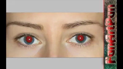 Очень красивые красные глаза девушки…» — создано в Шедевруме