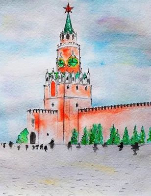 Нарисовать кремль карандашом - 24 фото