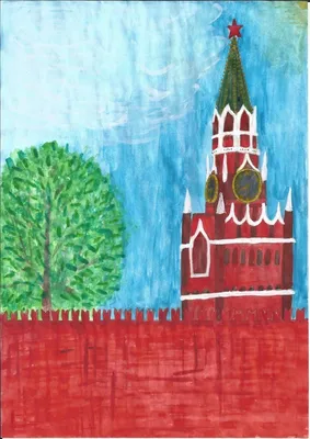 Поэтапное рисование кремля для дошкольников - 71 фото