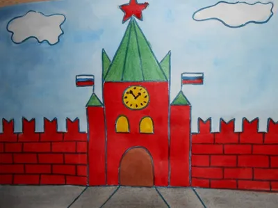 Мастер-класс по изобразительному искусству «Кремль» (7 фото). Воспитателям  детских садов, школьным учителям и педагогам - Маам.ру