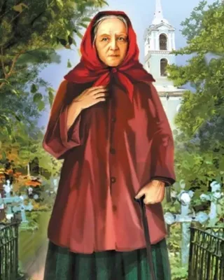 Прижизненный портрет святой блаженной Ксении Петербургской. на дереве в  Spirit Art | Духовное Творчество