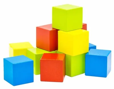 Цветные кубики, 9 шт. - ТАТО арт.: КБ-002 - купить детские кубики из дерева  на Kesha.com.ua
