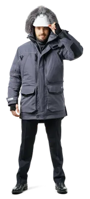 Куртка-парка мужская зимняя «Фокс» (цвет серый) :: Техноавиа в Москве