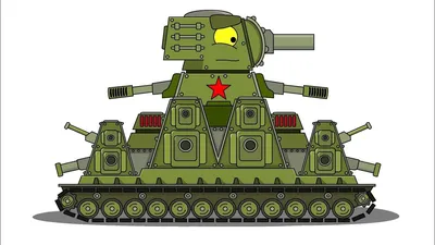 Как нарисовать Танк КВ-44 homeanimations мультики про танки - YouTube