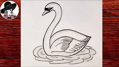 Рисунок лебедь с лебедятами - 55 фото