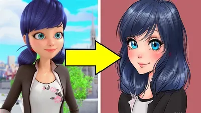 Персонажи Леди Баг и Супер Кот в стиле Аниме | Miraculous Ladybug  Characters As Anime - YouTube