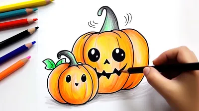 как легко нарисовать тыкву, милые картинки на хэллоуин, которые можно  нарисовать, Хэллоуин фон картинки и Фото для бесплатной загрузки