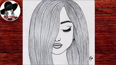 Как Нарисовать Красивую Девушку Очень Легко | Рисунок Карандашом | Простые  рисунки - YouTube