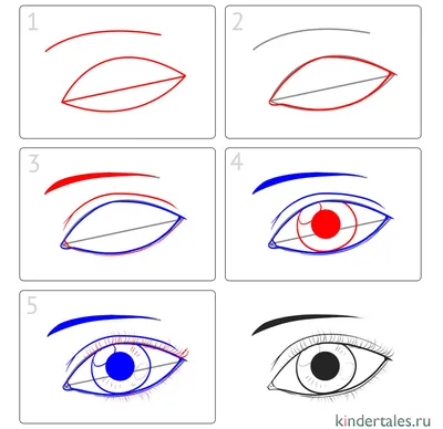 Как нарисовать глаза легко» своими руками для детей - мальчиков и девочек |  Скачать, распечатать бесплатно в формате A4