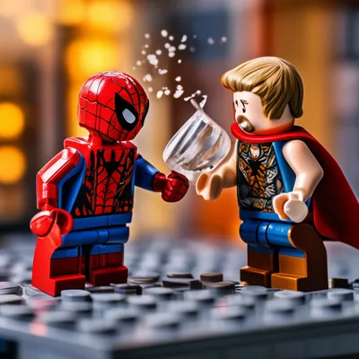 Купить Lego 40454 Super Heroes Фигурки Человек-Паук против Венома и  Железного Венома