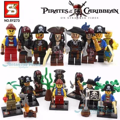 Игрушки (интернет-магазин) : Каталог / 324682_Минифигурки LEGO (Лего) Пираты  Карибского моря. / 1031632_Набор № 57 Пираты Карибского моря. 8 фигурок.
