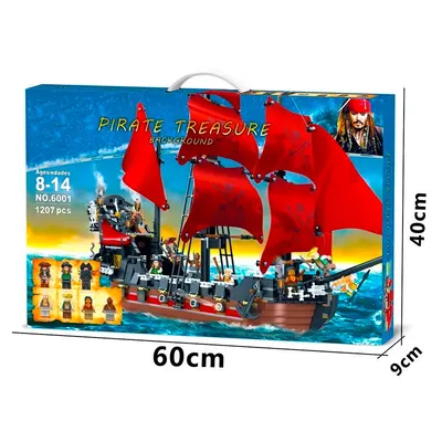 Конструктор LEPIN Pirates Тихая Мэри 10680 (Аналог LEGO Pirates of the  Caribbean 71042) 2344 дет.