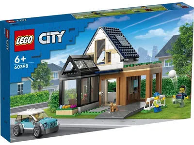 LEGO City 60398 Семейный дом и электромобиль | playzone.com.ua