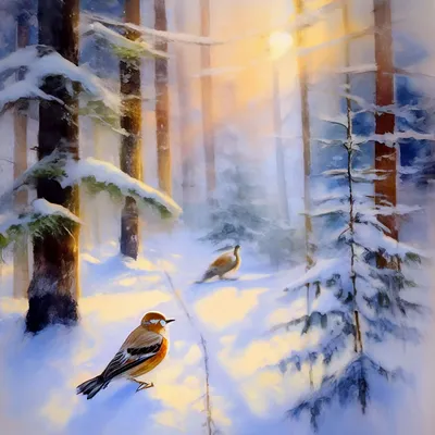 Животные зимой в лесу (77 фото) - 77 фото