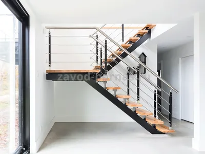 Красивая металлическая лестница на второй этаж - цена