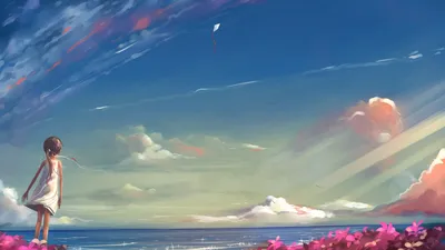 Картинки лето, пляж, пальмы, небо, солнце, закат, море, фотошоп - обои  1920x1080, картинка №109259