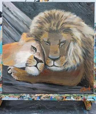 Лев и львица,а рядом с ними три…» — создано в Шедевруме