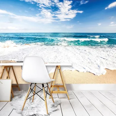 Літо пляж 3D фото шпалери 254 x 184 см Море - Дорога в океан (13350P4)+клей  по цене 850,00 грн