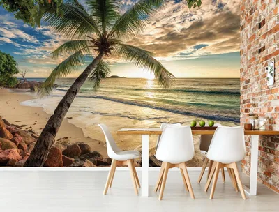 Флізелінові фото шпалери літо море 3D 254x184 см пляж (11595V4)+клей купить  по цене 1200,00 грн