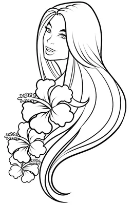Портрет девушки, стилизованный цветок линии контур лица женского пола, для  разработки Иллюстрация вектора - иллюстрации насчитывающей рука, чертеж:  208775131