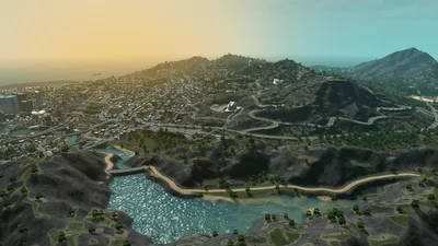 Детально воссозданный Лос-Сантос из GTA 5 в Cities: Skylines