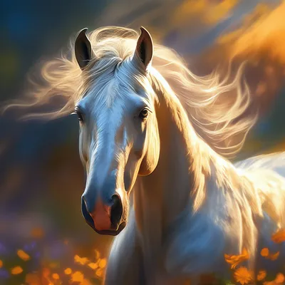 Очень красивая лошадь, фентези арт, …» — создано в Шедевруме