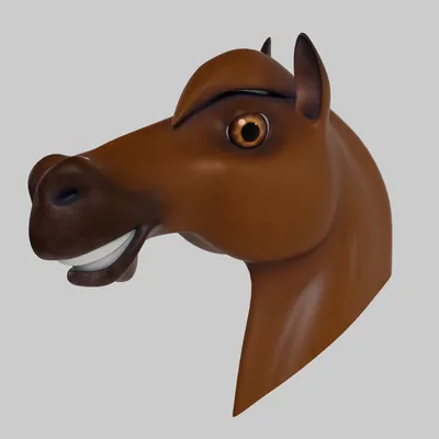 3d-рендеринг иллюстрации мультфильма лошади | Премиум Фото