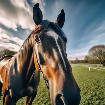 Очень красивая, изящная морда лошади…» — создано в Шедевруме