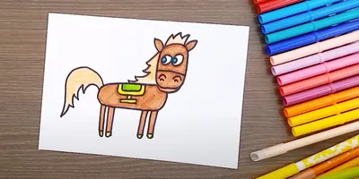 простым карандашом лошадь