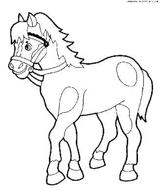 Раскраски лошади распечатать для детей скачать